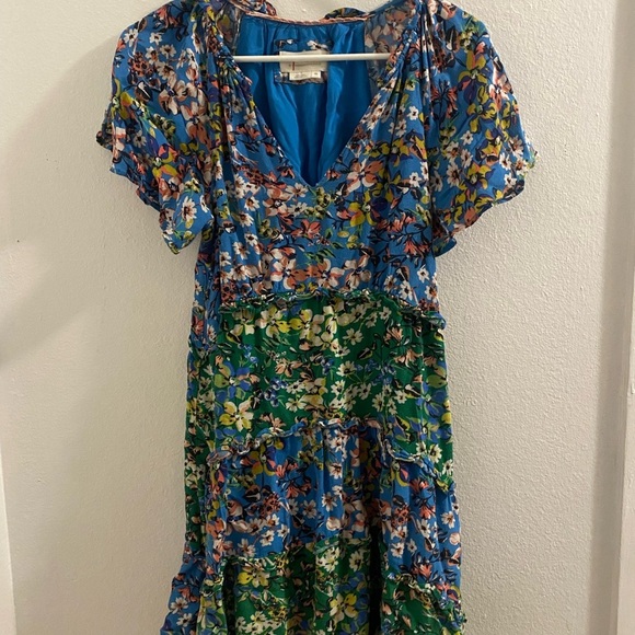 Anthropologie robin floral tiered mini dress size XS - Picture 4 of 6